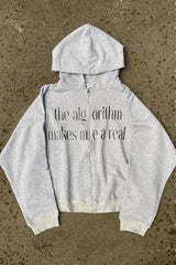 Deconstructed Letter Print Heavyweight Hoodie