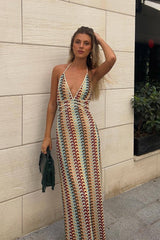 Vacation Knit Crochet Sweater Dress