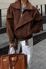 Veste courte et ample Maillard Brown