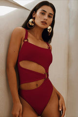Sexy Solid Color Bodycon One Piece Swimsuit
