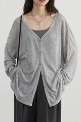 Lightweight V-Neck Knit Cardigan