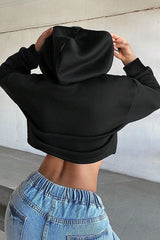 Sweat à capuche court tendance