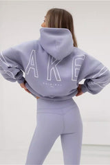Sweat à capuche épais et ample imprimé