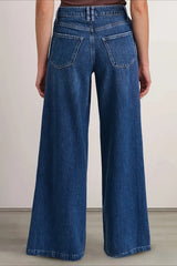 Jean décontracté stretch à jambes larges et coupe bootcut