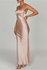 Robe de soirée sexy moulante dos nu à bretelles