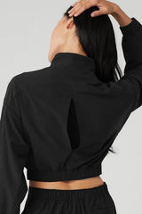 Veste bomber courte respirante à fermeture éclair active
