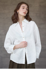 Sophisticated Relaxed Linen Blouse