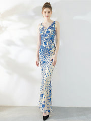 robe de soirée longue et cintrée 