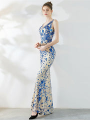 robe de soirée longue et cintrée 