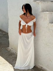 Jupe longue blanche ALTHAIA
