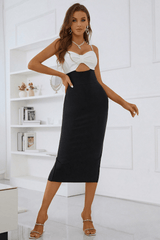 Robe bandage midi découpée Everly