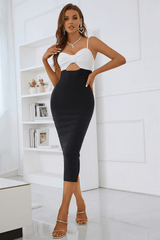 Robe bandage midi découpée Everly