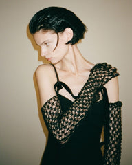 Robe longue moulante à bretelles noires