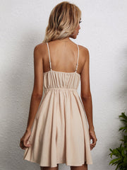 Robe bandoulière mode décontractée jupe courte 