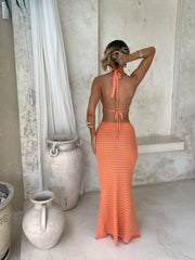 Jupe longue Celeste orange
