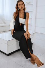 Robe bandage maxi Evie à une manche