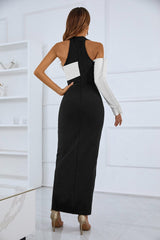 Robe bandage maxi Evie à une manche