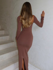 ROBE MAXI DIONNE TAUPE