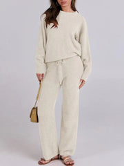 Ensemble pull et pantalon en maille douce