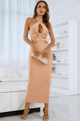 Robe longue bandage dos nu Ariela