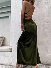 Robe tricotée dos nu 