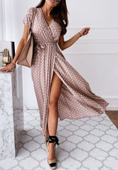 Robe portefeuille à pois | Tailles S à 2XL