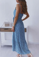 Robe à marguerites asymétrique et fluide
