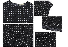 Robe à pois et manches courtes