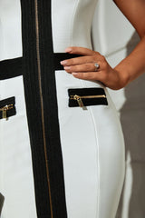 Robe bandage midi sans manches Giselle