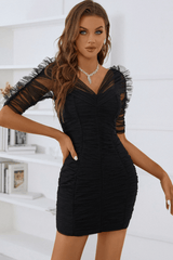 Robe bandage mini à lacets Mavise