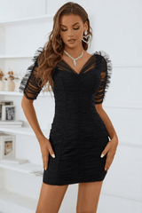Robe bandage mini à lacets Mavise