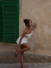 Robe mini LIU ivoire