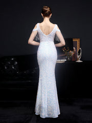 robe de soirée sirène brillante et moulante 