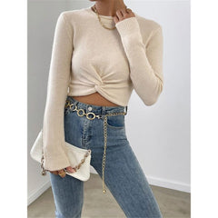 Pull en maille à col rond ajusté