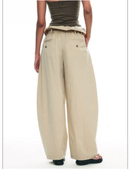 Pantalon à jambes larges et à taille haute