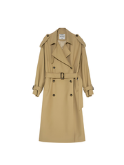Trench-coat kaki croisé