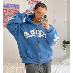 Sweat à capuche zippé en mousse