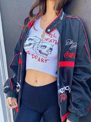 Débardeur imprimé tête de mort T-shirt 