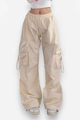 pantalon à jambes larges avec poches style hip-hop