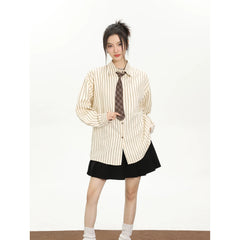 chemise rétro à manches longues et cravate 