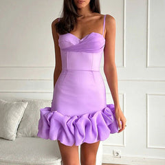 robe courte à jupe plissée