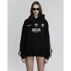 Sweat à capuche rétro américain en pur coton brodé