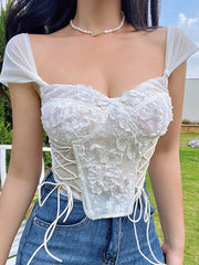 Corset fin en dentelle Pure Desire, effet perspective 