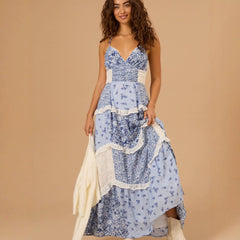 Robe longue fleurie