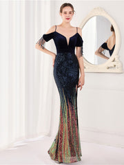 robe de soirée élégante à bretelles 