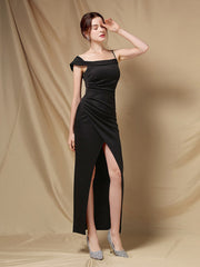 robe de soirée de banquet cintrée à épaules dénudées 
