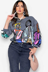 Sweat-shirt décontracté imprimé