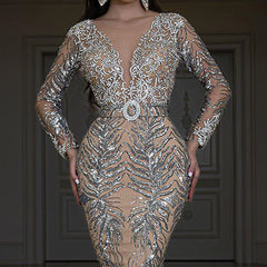 Robe de soirée bustier à sequins Temperament 