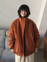 Veste réversible en coton marron
