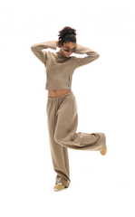 Ensemble sweat-shirt à col montant zippé et pantalon de survêtement